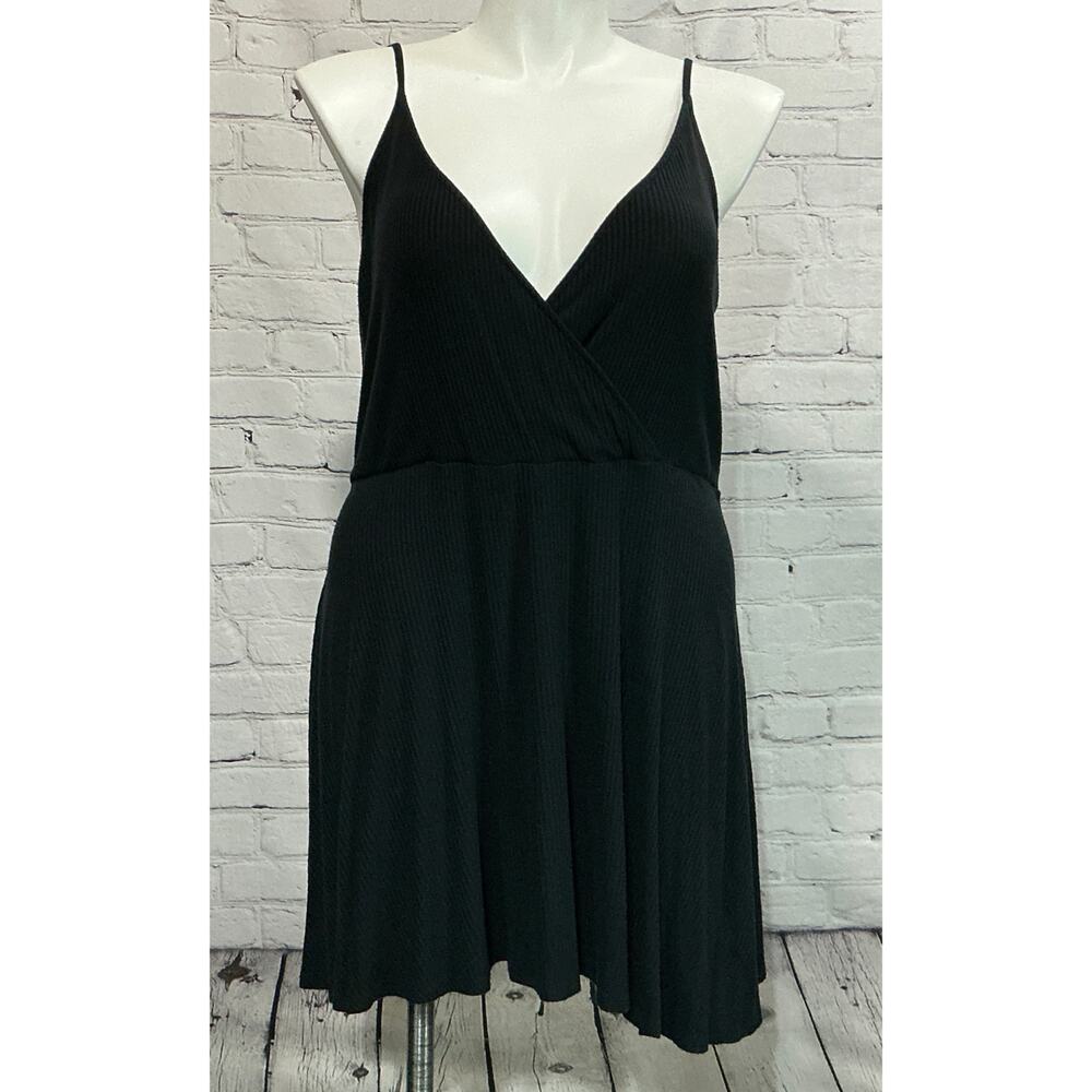 Mossimo Supply Co Women’s Black Ribbed Mini Dress  (Size XXL)